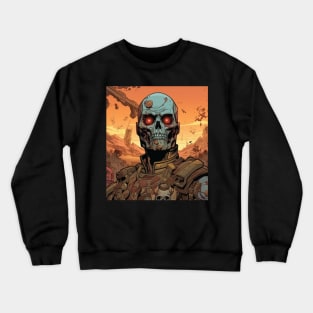 Post Apocalyptic Wastelands Cyborg Commando Exterminator Crewneck Sweatshirt